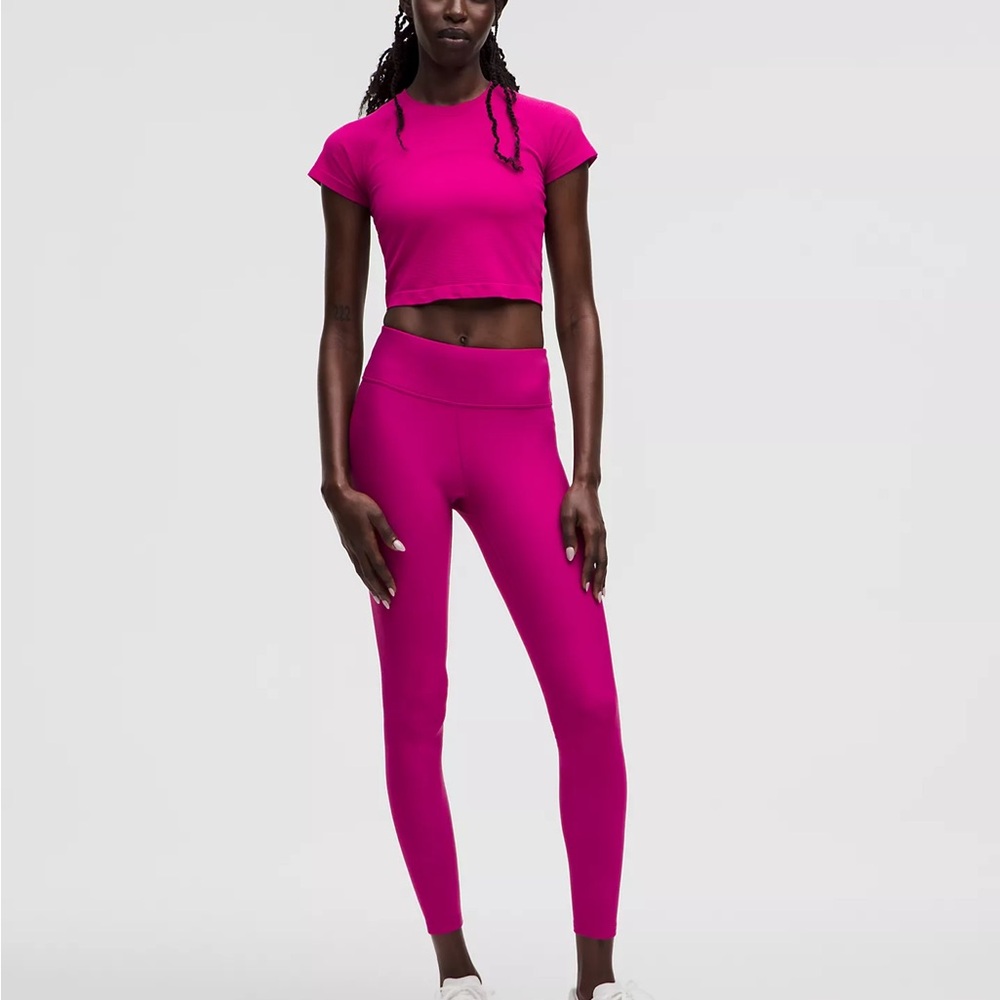 NWT Lululemon Fleece High-Rise Running Tight 28” Ripened Raspberry Sz 2